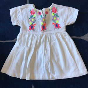 Crew Cuts size 3T summery embroidered white dress